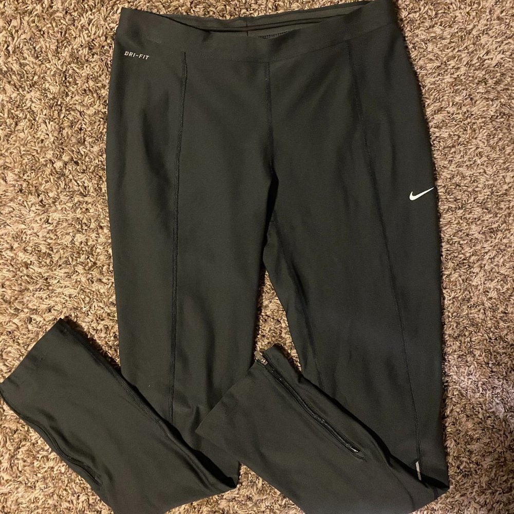 Nike Dri-fit Ankle Zip Running Leggings